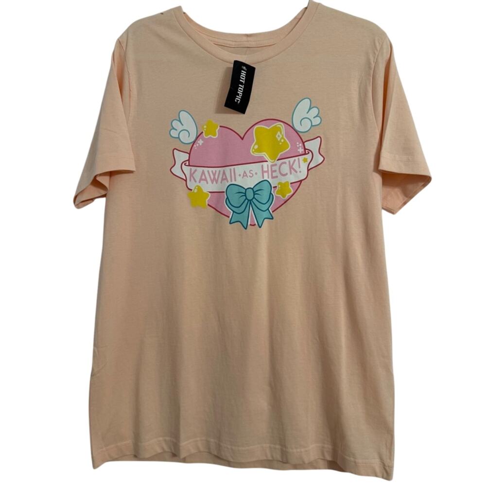 Hot‎ Topic NWT Kawaii Graphic Boyfriend Fit T Shirt Women's 2XL Hawaii Travel